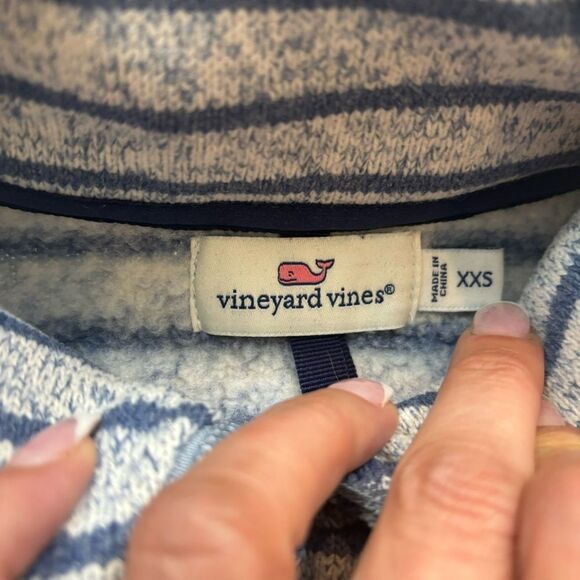 Ladies Vineyard Vines Blue and Heather White Knit Vest‎ Size XXS - Picture 10 of 12